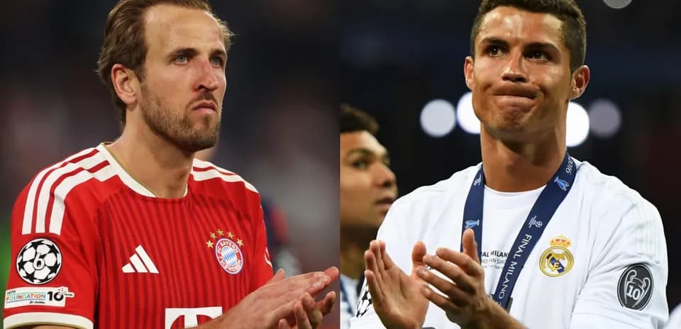 Harry Kane y Cristiano Ronaldo aplaudiendo tras el partido