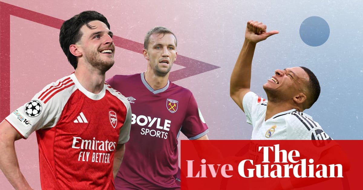 Jugadores de Arsenal, West Ham y Real Madrid sonrientes