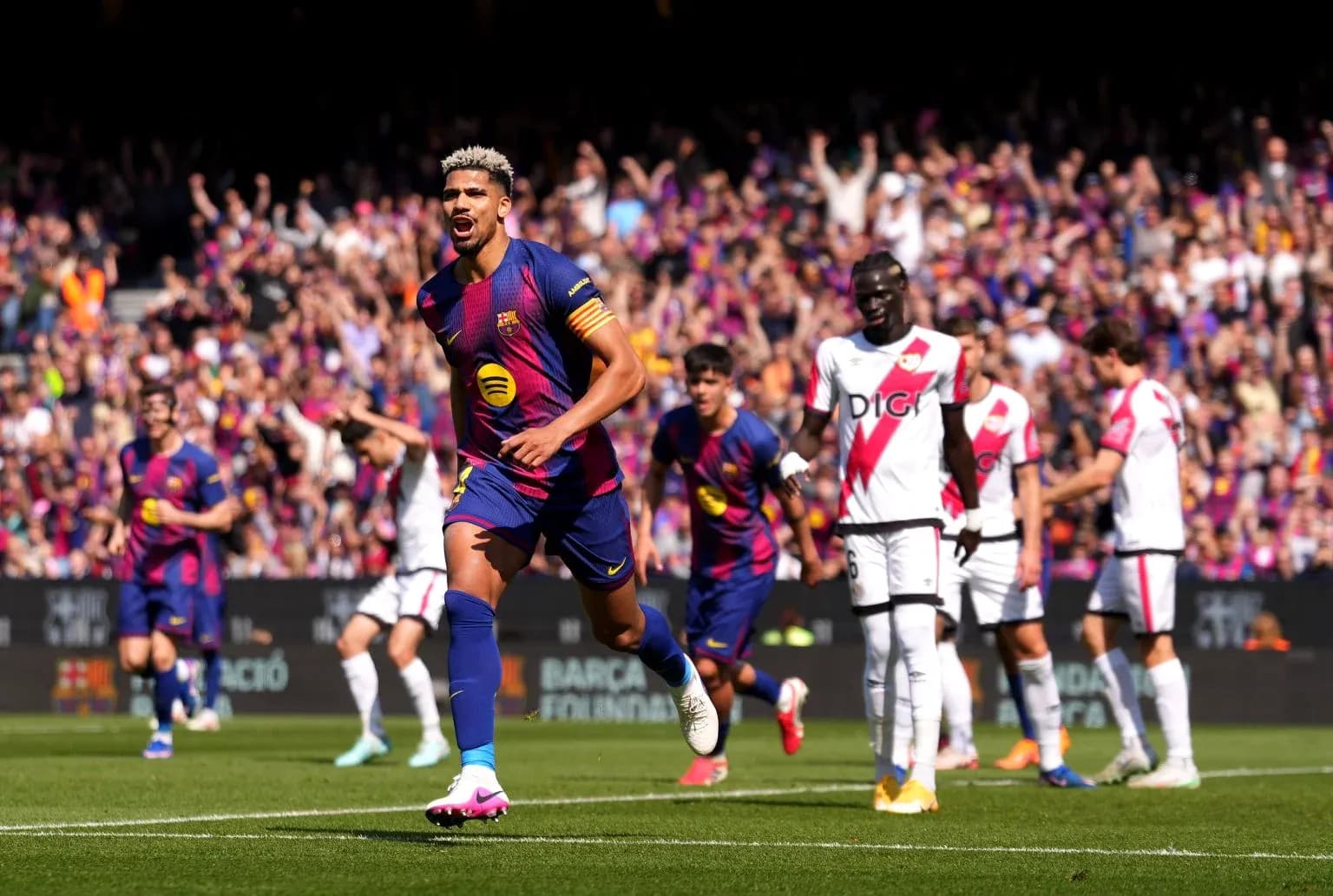 Jugador del Barcelona celebrando un gol