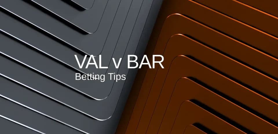 Fondo con texto sobre apuestas de VAL y BAR