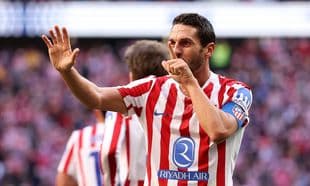 Jugador de Atlético de Madrid celebrando un gol