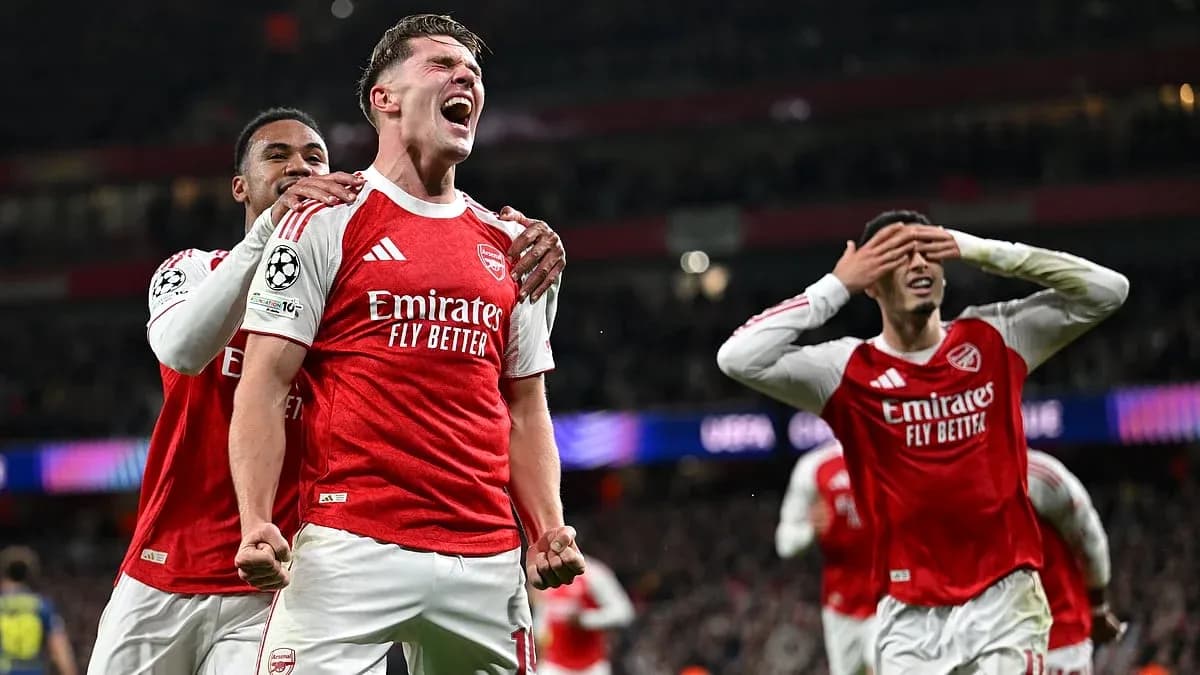 Jugadores del Arsenal celebrando un gol