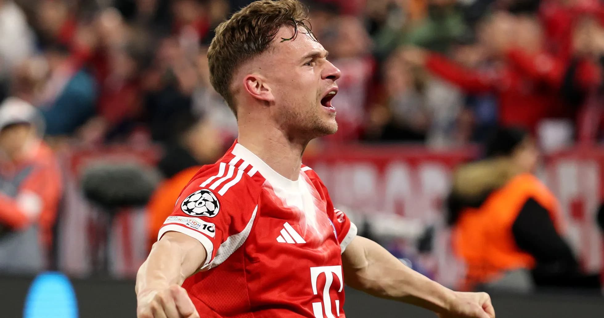 Jugador de Bayern Múnich celebrando un gol