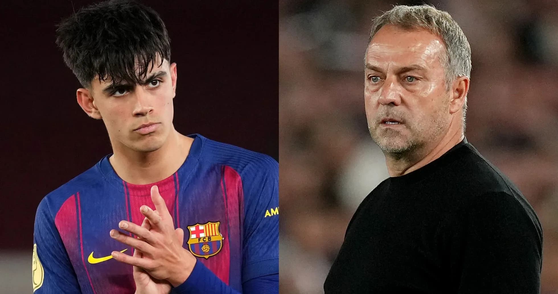 Jugador del Barcelona y entrenador en el campo