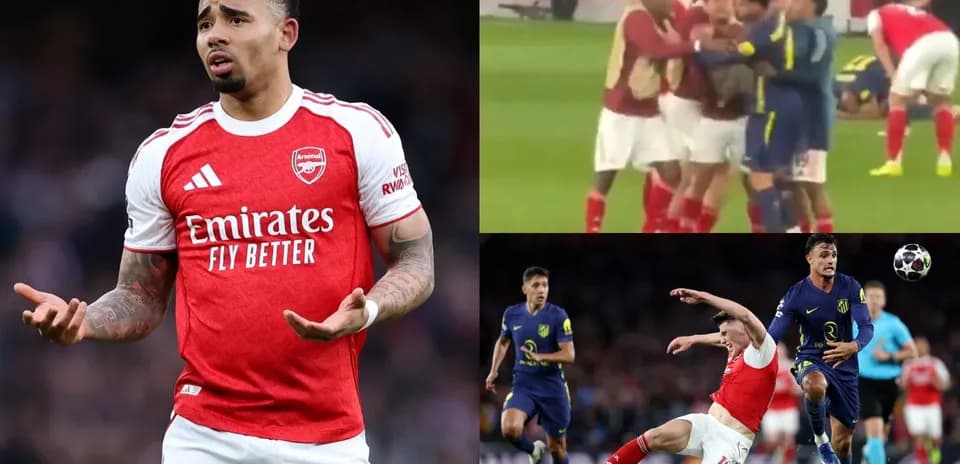Jugador de Arsenal gesticulando durante un partido