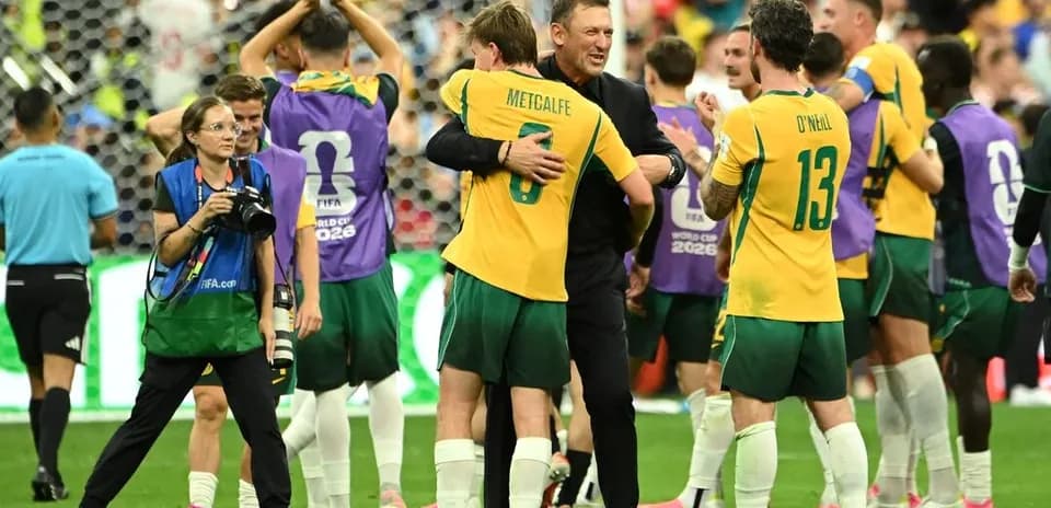 Jugadores de Australia celebrando en el Mundial 2026