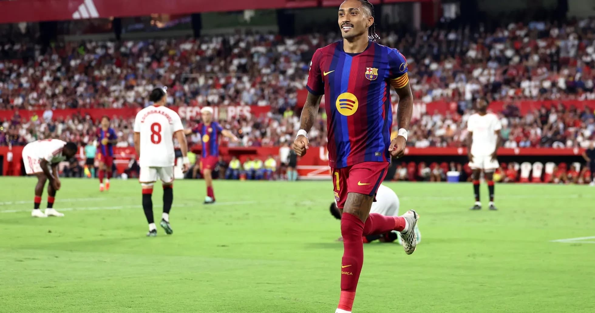 Jugador de Barcelona celebrando un gol