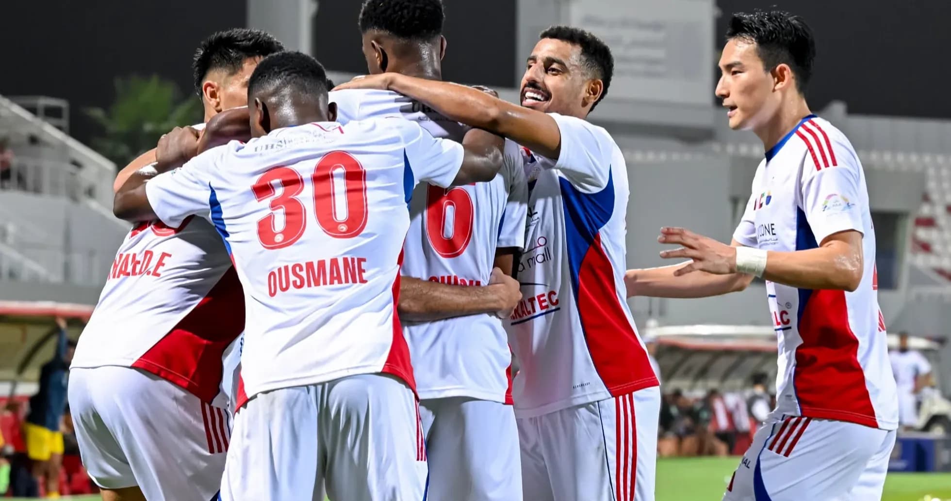 Celebración de jugadores de Bani Yas U23