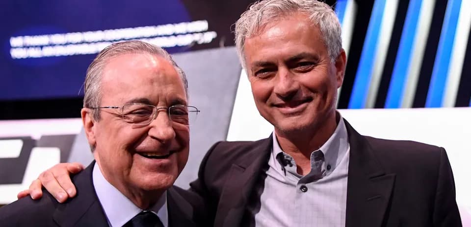 Florentino Pérez y José Mourinho en evento