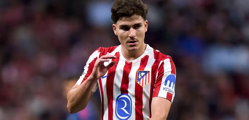 Jugador de Atlético de Madrid en acción durante partido