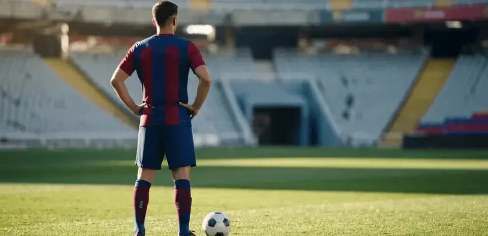 Jugador de fútbol preparándose para un tiro libre