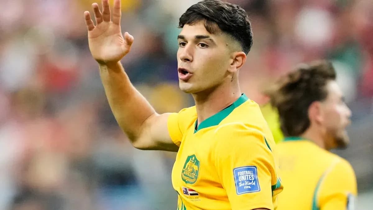 Jugador australiano gesticulando durante un partido