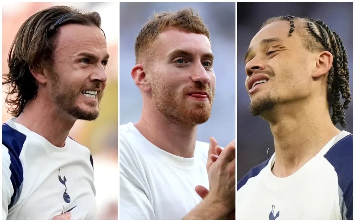 Tres jugadores de Tottenham en el calentamiento