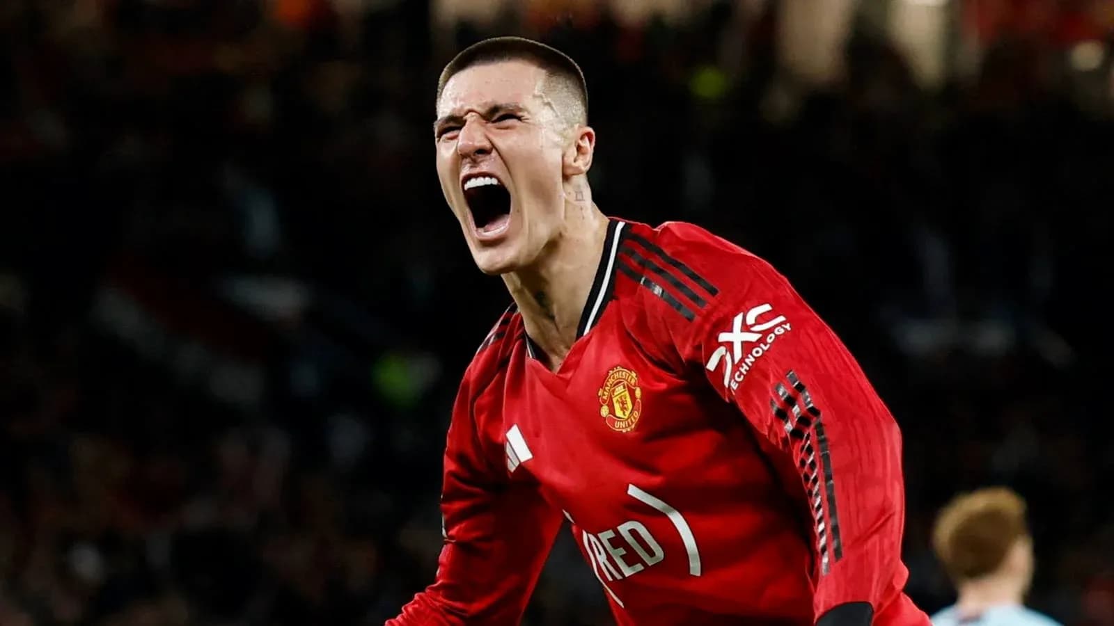 Jugador de Manchester United celebrando un gol