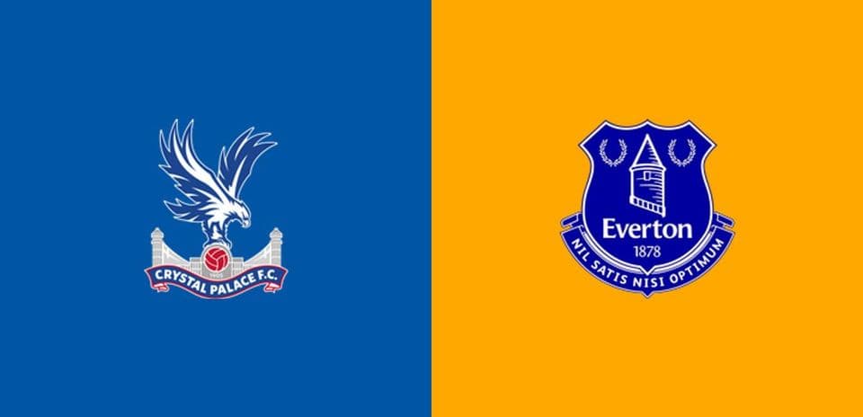 Logos de Crystal Palace y Everton en fondo colorido