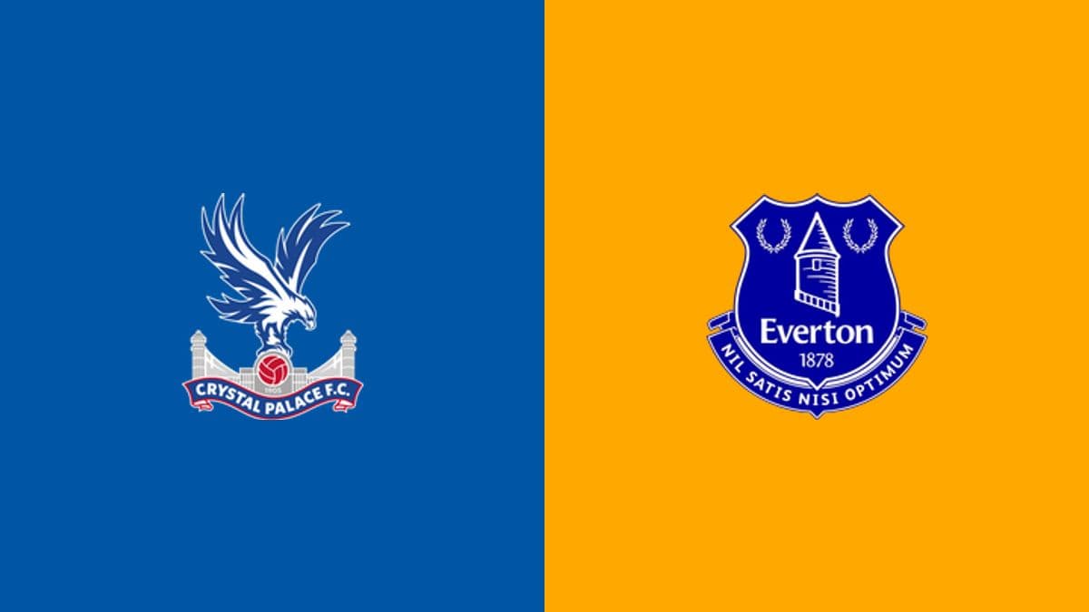 Logos de Crystal Palace y Everton en fondo colorido