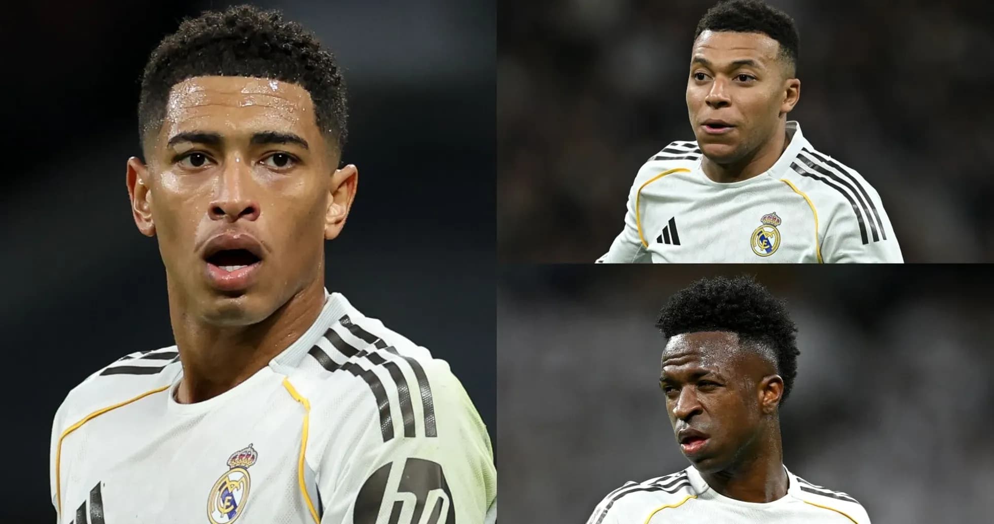 Tres jugadores de Real Madrid en el campo