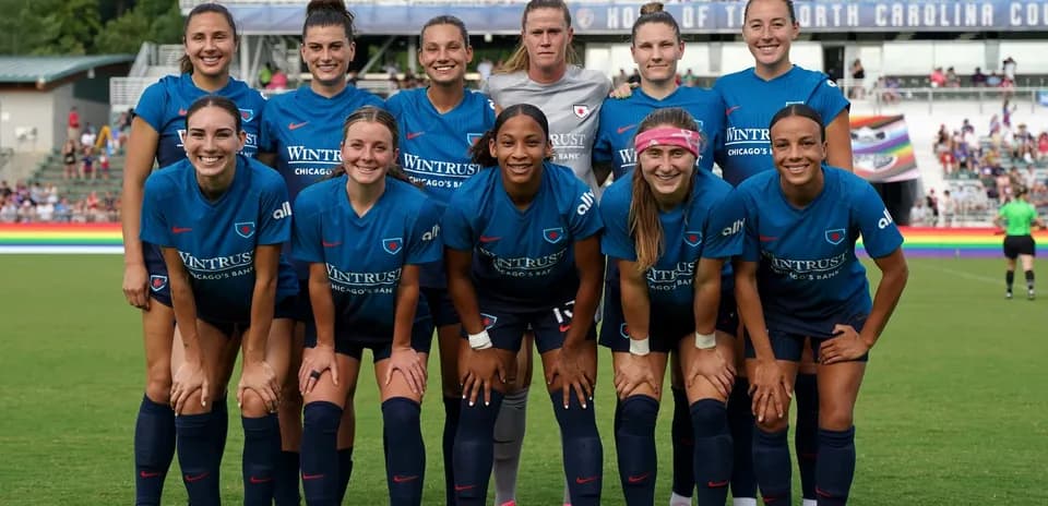 Equipo de Chicago Red Stars en formación