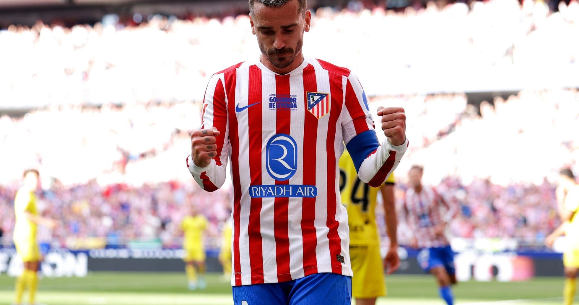 Antoine Griezmann celebrando un gol en el partido