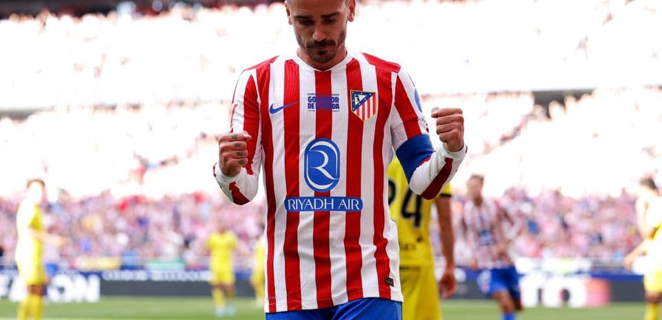 Antoine Griezmann celebrando un gol en el partido