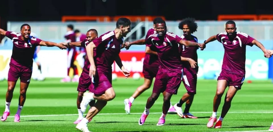 Entrenamiento del equipo de Qatar
