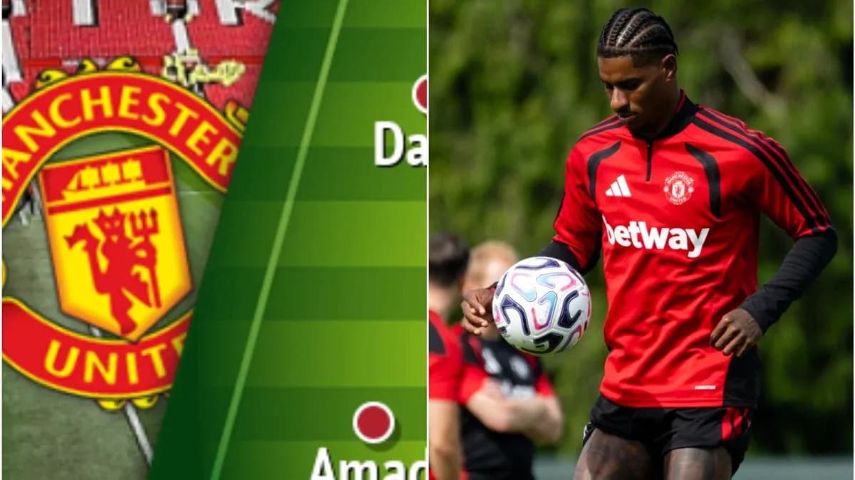 Jugador de Manchester United entrenando con balón