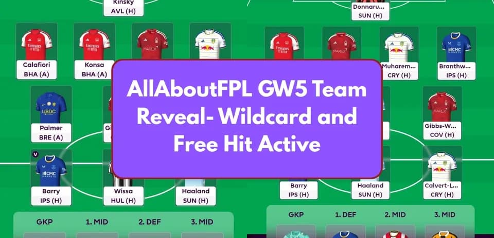Formación de equipo de Fantasy Premier League para GW5
