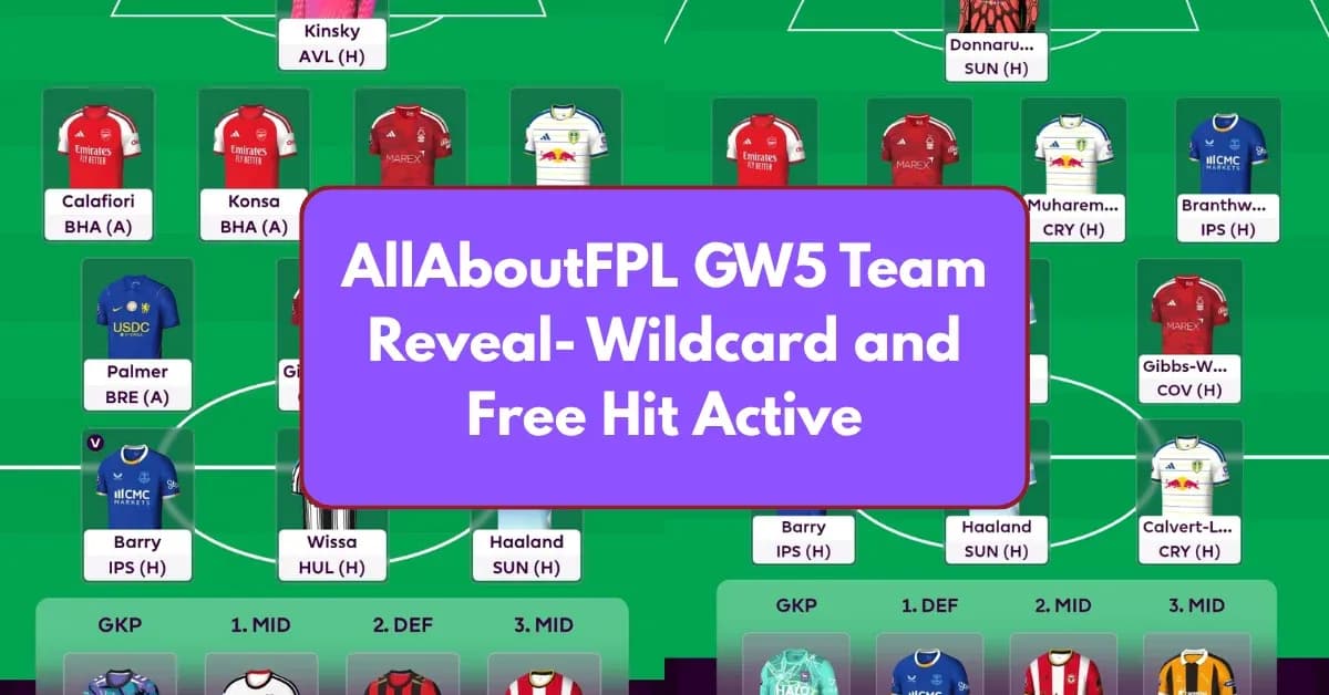 Formación de equipo de Fantasy Premier League para GW5