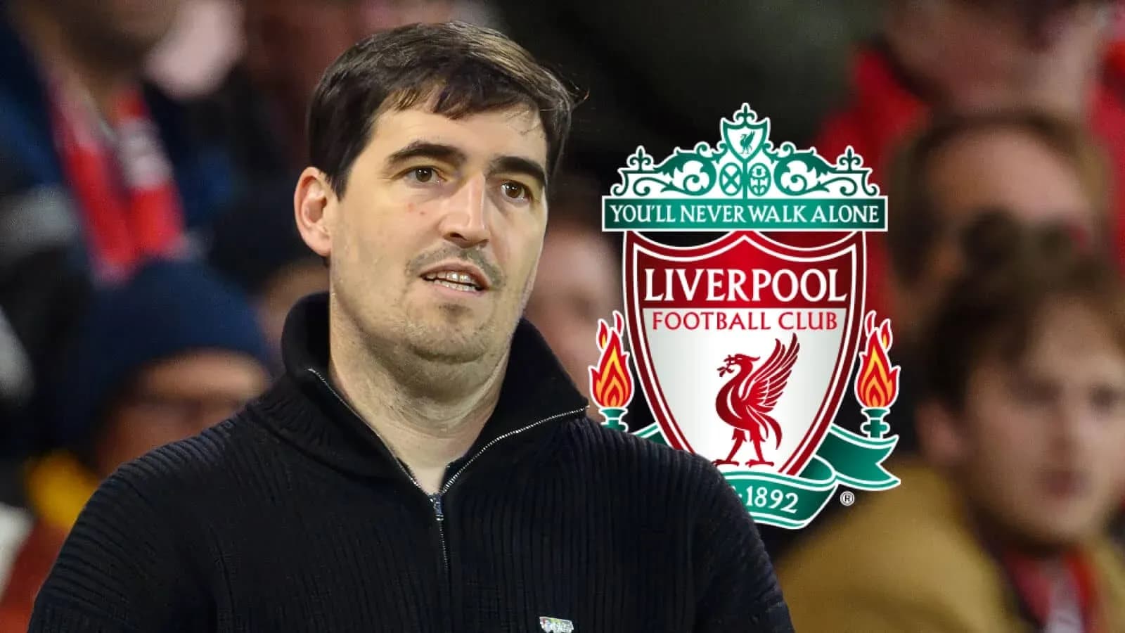 Persona observando un partido de Liverpool FC