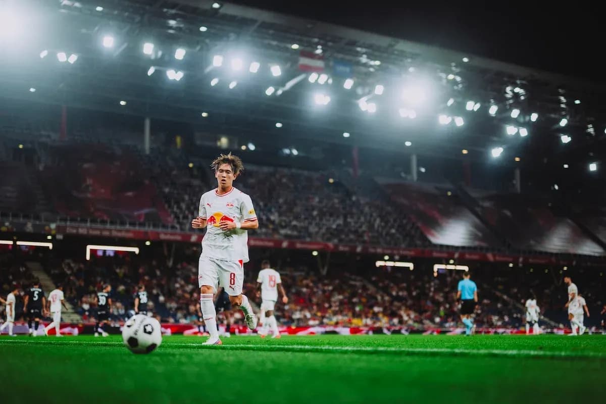 Jugador de Red Bull Salzburg en el partido