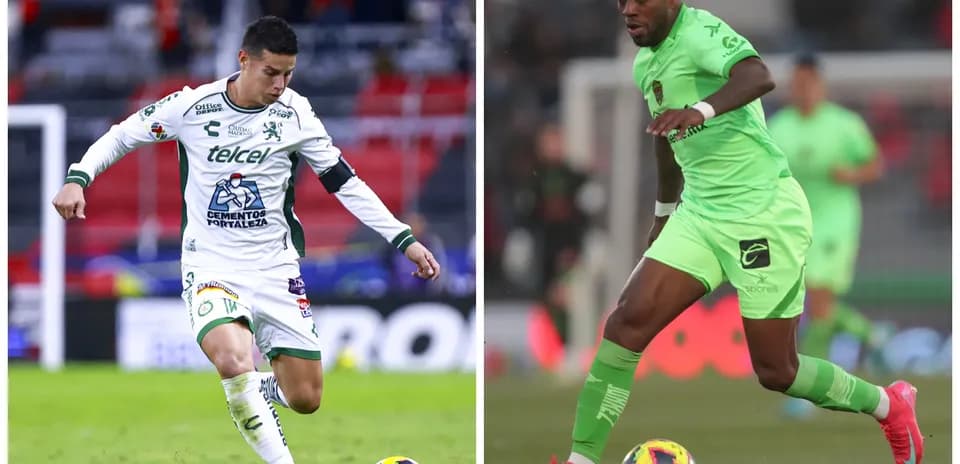 Jugadores de León y FC Juárez en acción