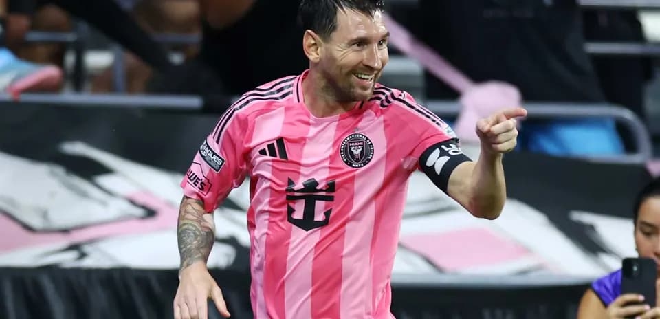Lionel Messi celebrando en partido con Inter Miami