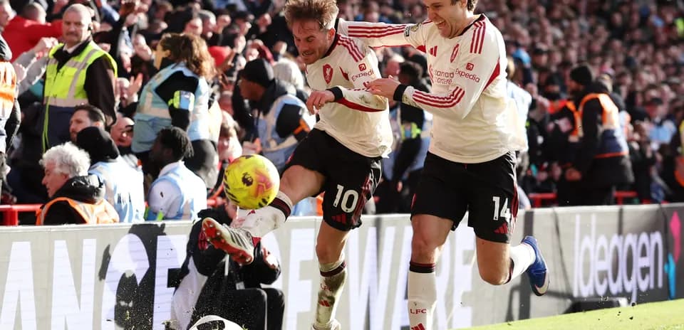 Jugadores de Nottingham Forest celebrando un gol