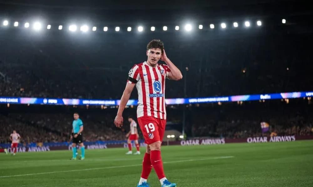 Jugador de Atlético de Madrid en partido de Champions