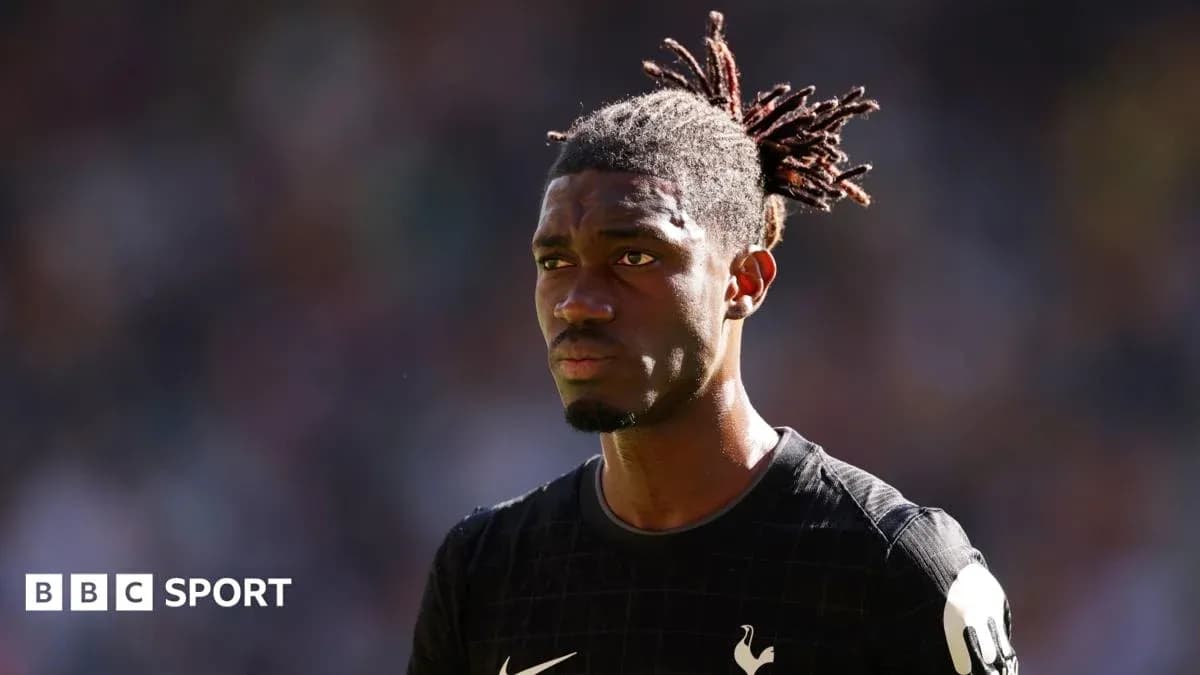 Jugador de Tottenham en el campo durante el partido