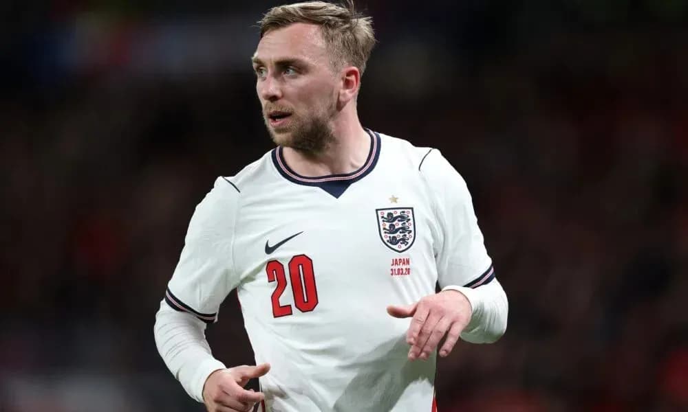 Jugador de Inglaterra corriendo durante un partido