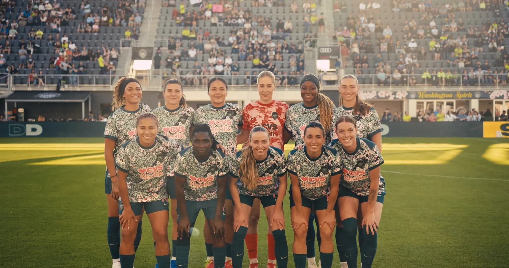 Equipo de Washington Spirit antes del partido