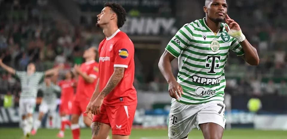 Jugador de Ferencváros celebrando un gol