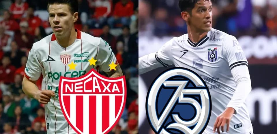 Jugadores de Necaxa y Querétaro en acción