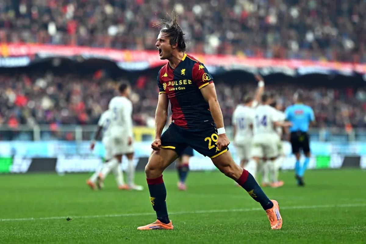Jugador de Genoa celebrando un gol