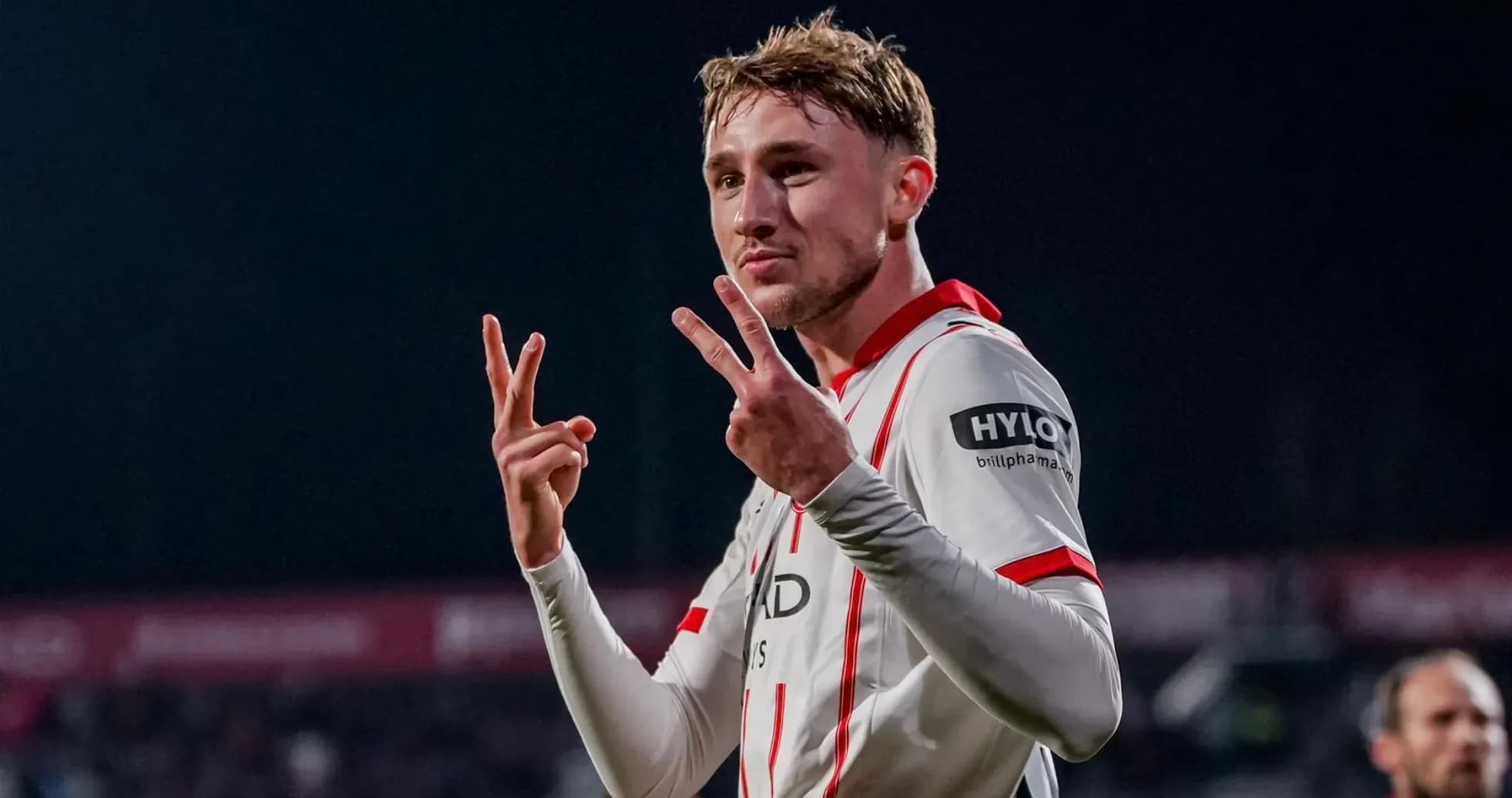 Jugador de Girona celebrando un gol