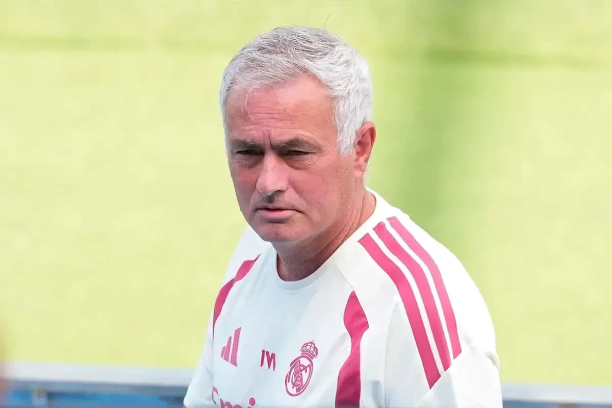 José Mourinho en entrenamiento con el Real Madrid