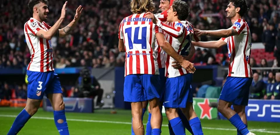 Jugadores del Atlético celebrando un gol