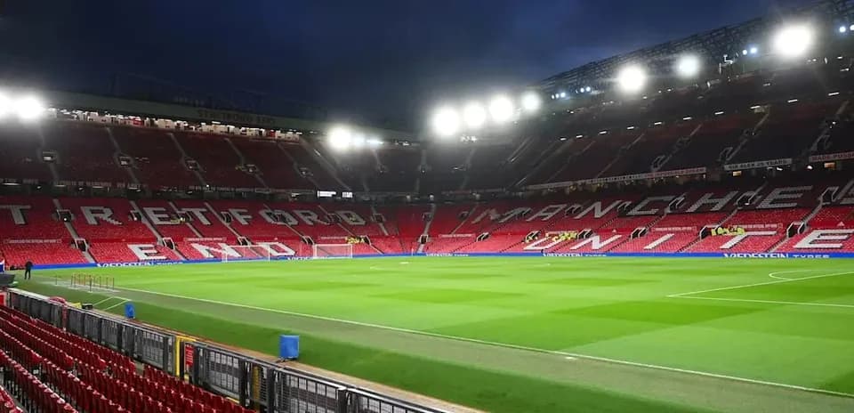 Vista del estadio Old Trafford antes del partido