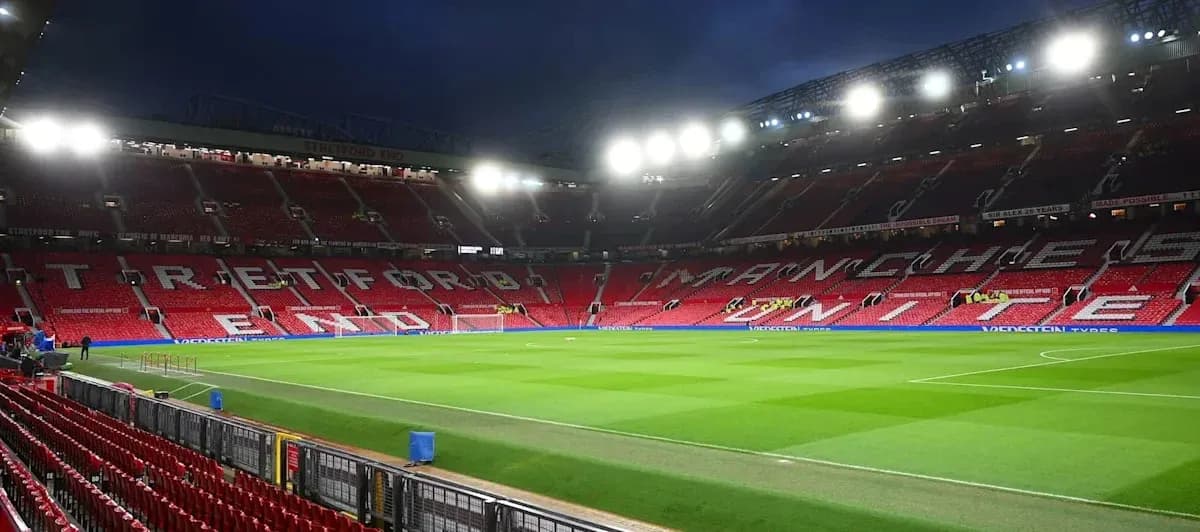 Vista del estadio Old Trafford antes del partido