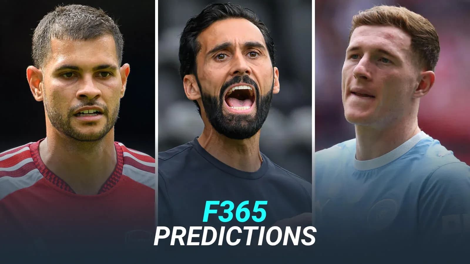 Tres jugadores destacados con texto de predicciones