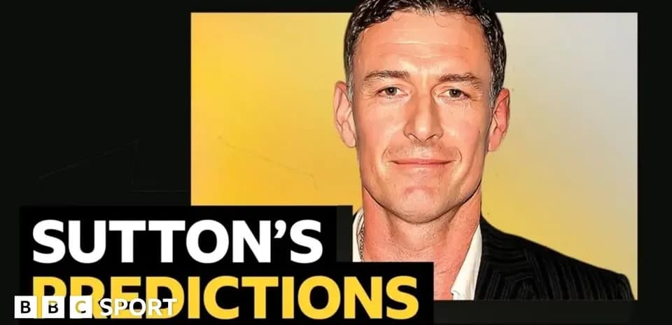 Sutton presentando sus predicciones deportivas