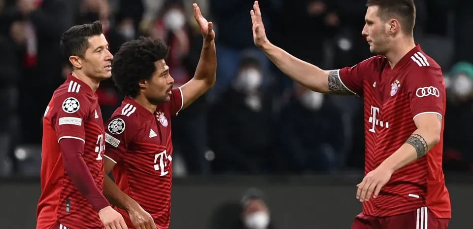 Jugadores del Bayern Múnich celebrando un gol