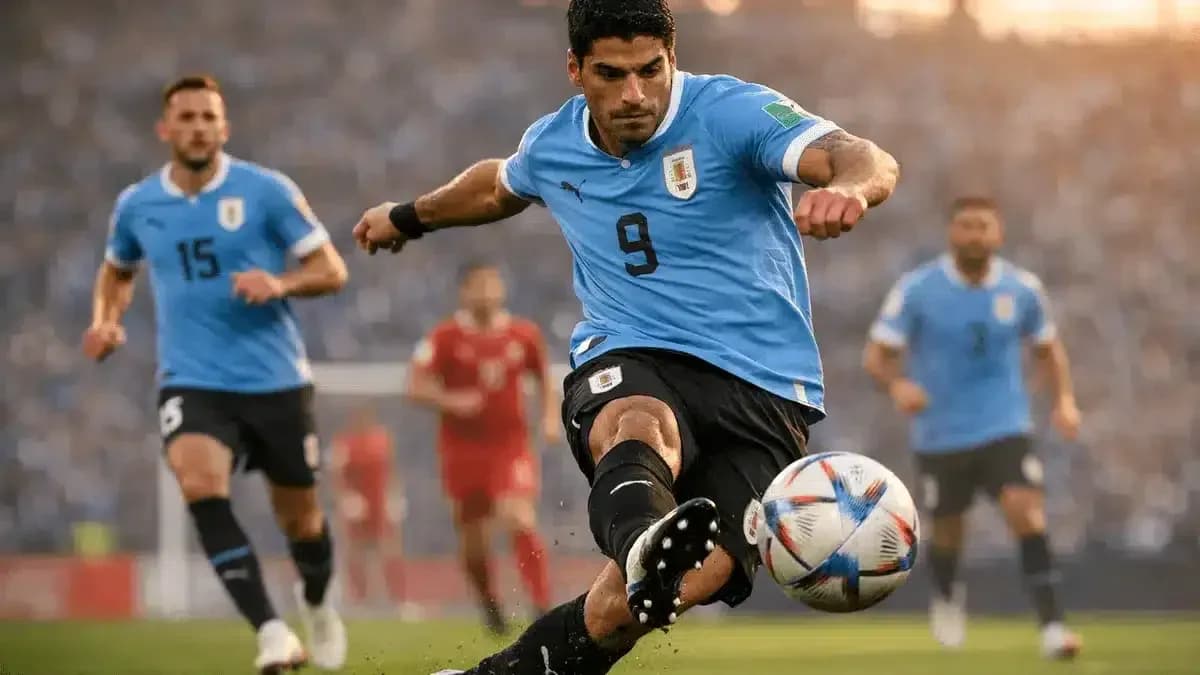 Luis Suárez disparando durante un partido