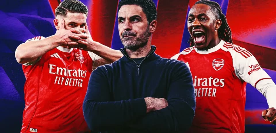 Jugadores de Arsenal celebrando con su entrenador